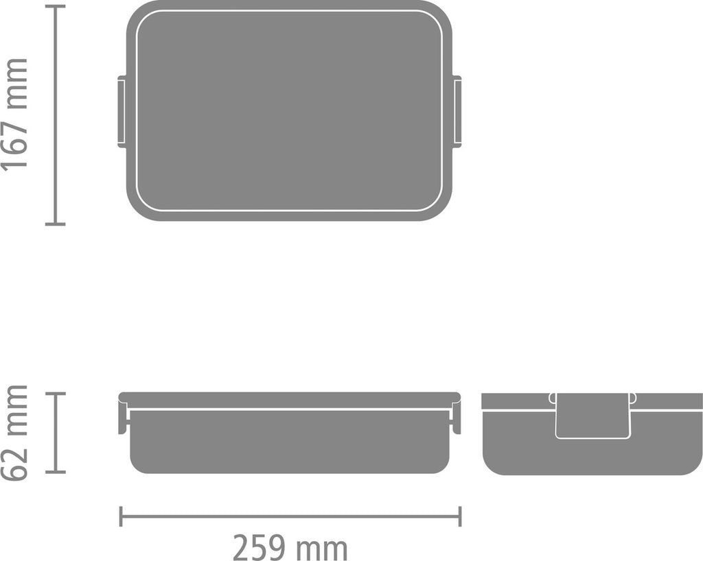  Brabantia Make &amp; Take Bento Lunchbox Incl Bentobox - Large - Kunststof - Dark Grey