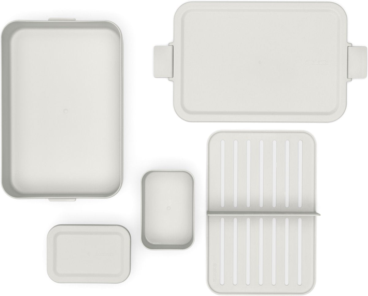  Brabantia Make &amp; Take Bento Lunchbox Incl Bentobox - Large - Kunststof - Light Grey