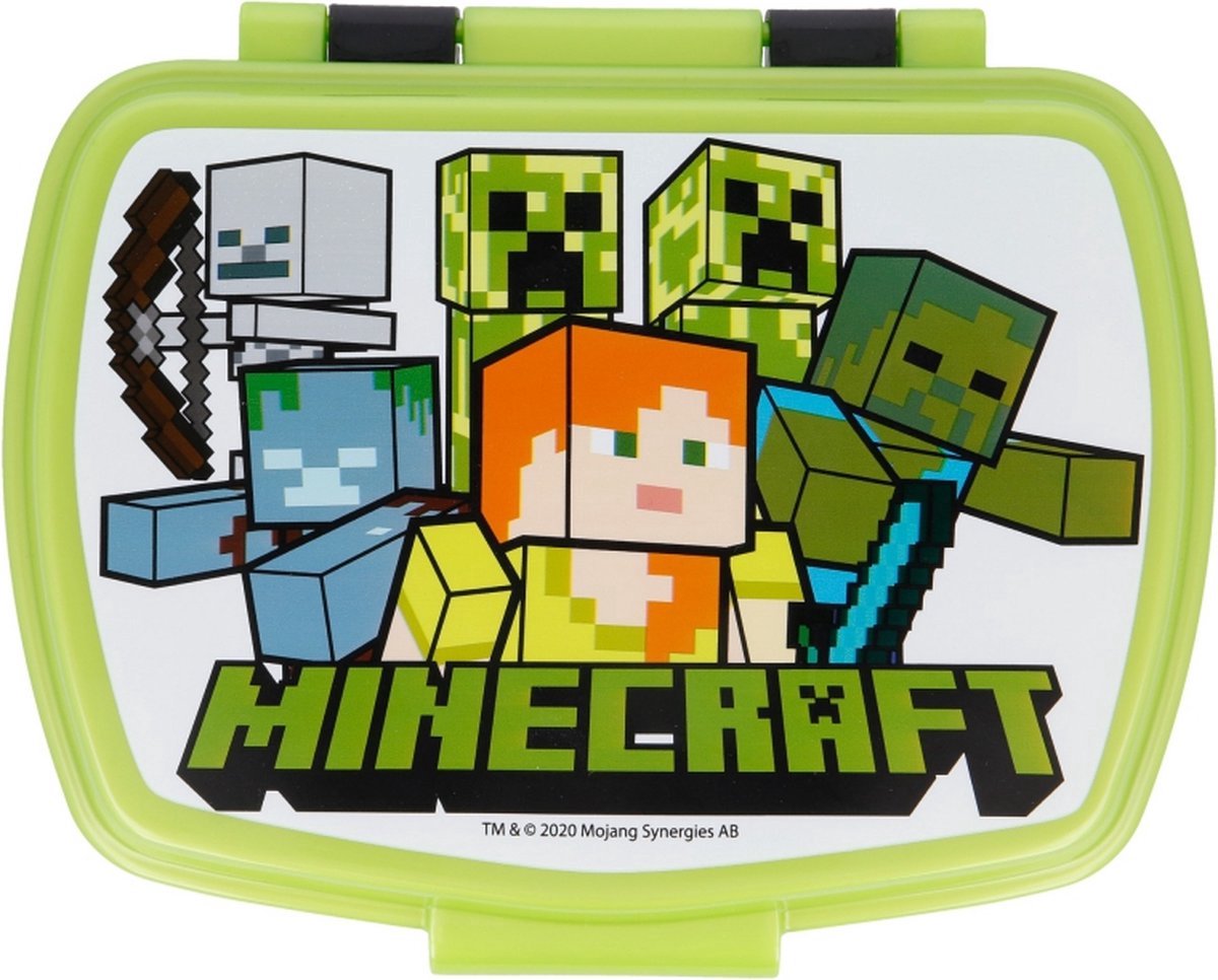 Mickey Mouse Minecraft Broodtrommel - 17x14 Cm - Brooddoos - Sandwich Box
