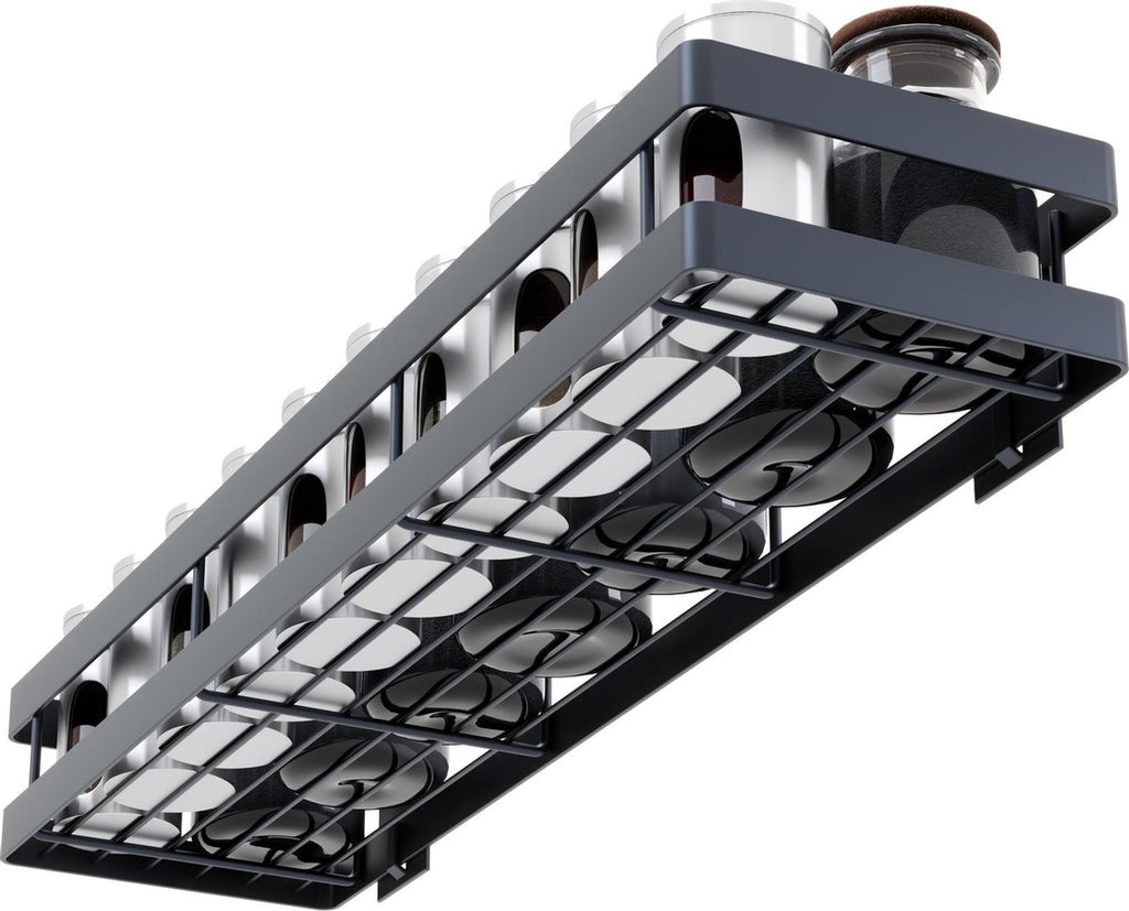  Noswo Kruidenrek Ophangbaar - Kruidenrek Voor Kruidenpotjes - Keukenrek Hangend - 50 Cm - Zwart