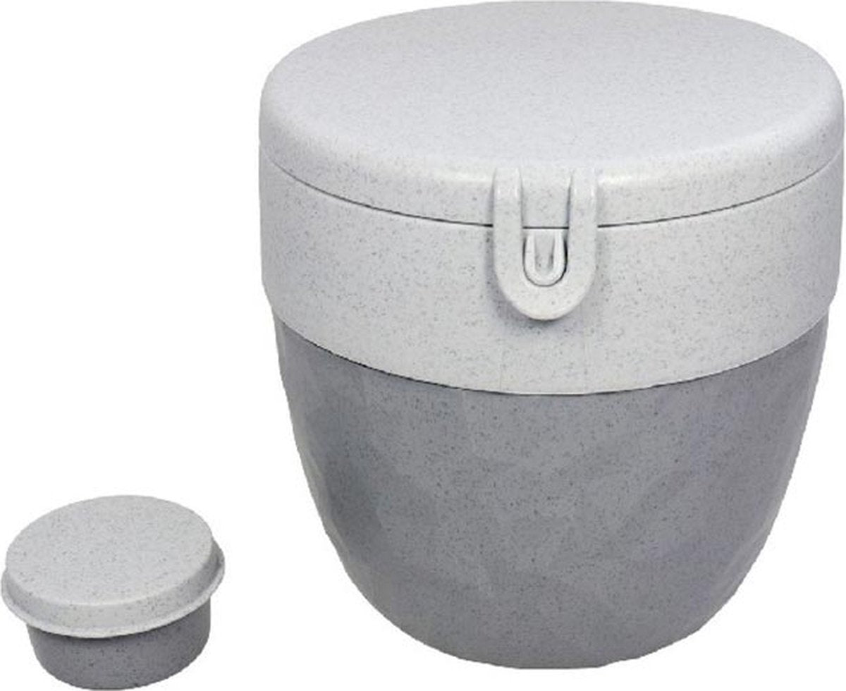  Koziol – Lunchbox / Lunchpot 1.0L – Praktische Muesli / Salade Beker To Go - 3 Compartimenten – Geschikt Voor Vriezer, Magnetron En Vaatwasser