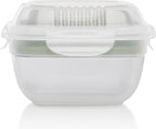  Lock&amp;Lock Saladebox - Salade Lunchbox To Go - Salade To Go - 950 Ml - Lekvrij - Met Verdeelvakjes - Groen