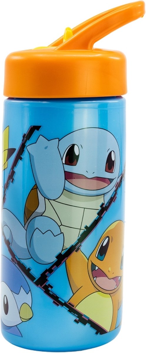 Stor Pokemon - Broodtrommel - Lunchbox - Pokemon - Blauw - Schoolspullen - Drinkbeker