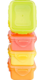  Lock&amp;Lock (mini) Vershoudbakjes Set Met Deksel - Snackdoosjes - Snackbox - Set Van 4 Stuks - Kinderen - Lekvrij - BPA Vrij - Klein - 180 Ml - Multicolor