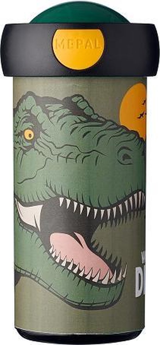 Mepal DINO Lunchset 3 Delig Voordeelset Broodtrommel, Pop-up Beker En Schoolbeker