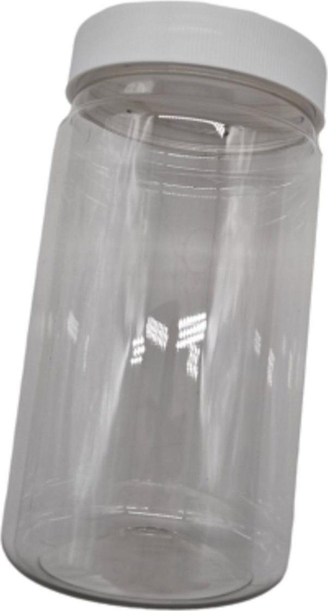  Ariko Jar | Lichtgewicht Kunststof Pot Met Schroefdeksel | 750ml | Potje Met Witte Deksel | Voorraadpot | Hervulbaar