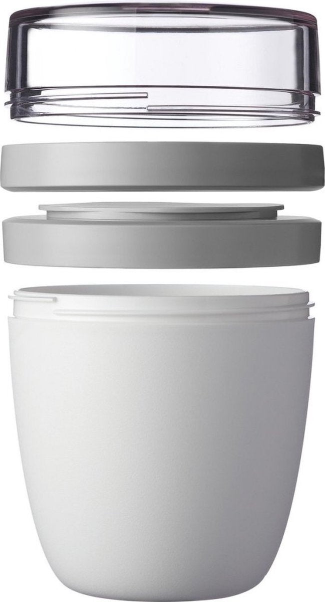  Mepal – Lunchpot Ellipse Mini – Praktische Muesli Beker To Go – Wit – Geschikt Voor Vriezer, Magnetron En Vaatwasser.
