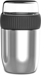  Coninx Thermos Lunchbox - Muesli Beker To Go - Isoleer Lunchpot - Yoghurtbeker To Go - Mueslibeker 840ml (600ml+240ml) - RVS