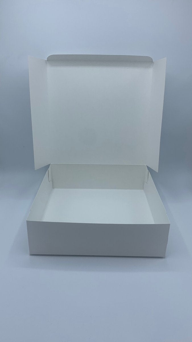 25 Stuks - Taartdoos - Karton - 15x15x8cm - Wit
