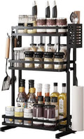  TammaT - Kruidenrek - Kruidenrek Staand - Inklapbare Keukenrek - 3-laags 35x21x56,5CM - Keuken Organizer - Aanrecht Organizer - Keuken Opslag - Roestvrij Staal - Opbergrek - Keuken Organizers - Roestvrij En Krasvrij