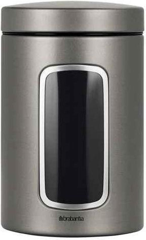  Brabantia Voorraadbus - 1,4 L - Platinum - Met Venster