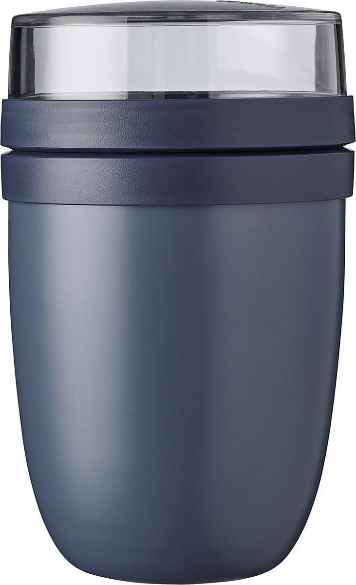  Mepal – Isoleer Lunchpot Ellipse – Houdt Je Eten 6-8 Uur Warm En 12 Uur Koud – Nordic Denim – 2 Compartimenten – Soep Beker To Go – Yoghurt Beker Muesli - Thermos Lunchbox