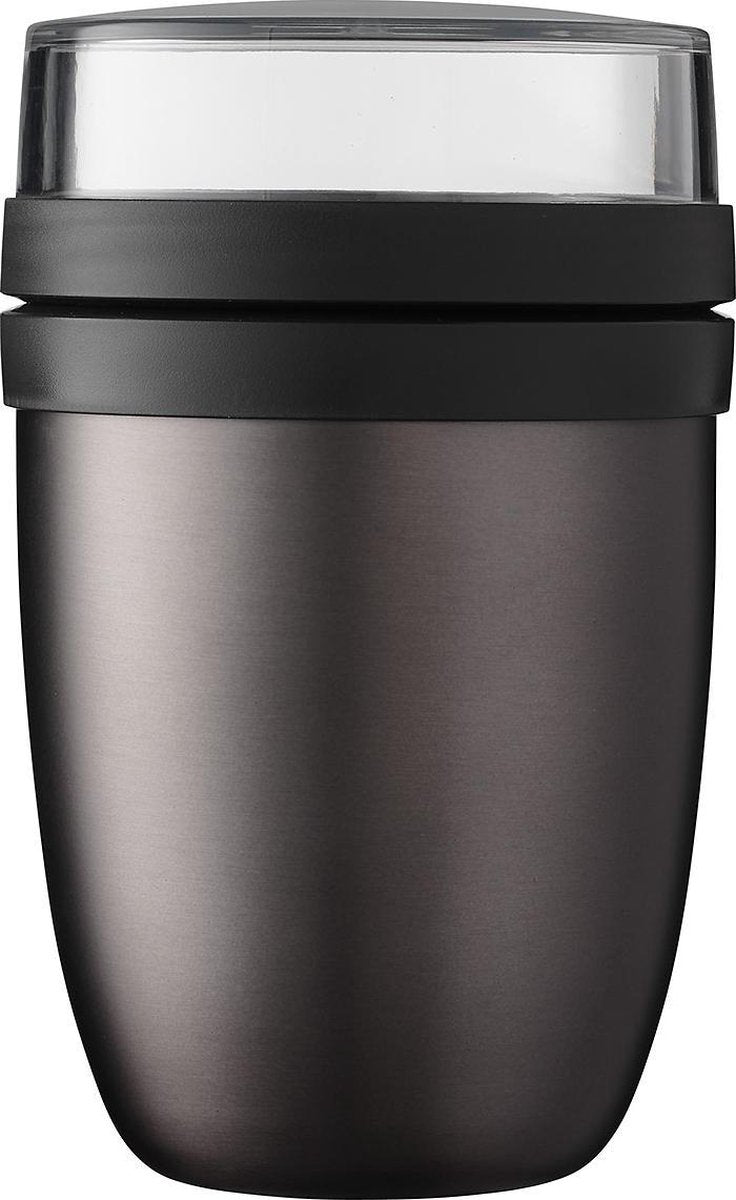  Mepal – Isoleer Lunchpot Ellipse – Houdt Je Eten 6-8 Uur Warm En 12 Uur Koud – Titanium – 2 Compartimenten – Soep Beker To Go – Yoghurt Beker Muesli - Thermos Lunchbox