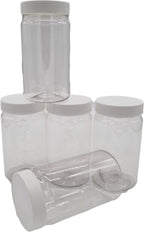  Ariko Jar | Lichtgewicht Kunststof Pot Met Schroefdeksel | 750ml | Potje Met Witte Deksel | Voorraadpot | Hervulbaar