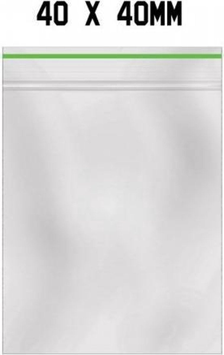 Merkloos Gripzakjes 40x40 Mm Transparant Per 100 Stuks Verpakt