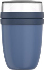  Mepal – Isoleer Lunchpot Ellipse – Houdt Je Eten 6-8 Uur Warm En 12 Uur Koud – Nordic Denim – 2 Compartimenten – Soep Beker To Go – Yoghurt Beker Muesli - Thermos Lunchbox