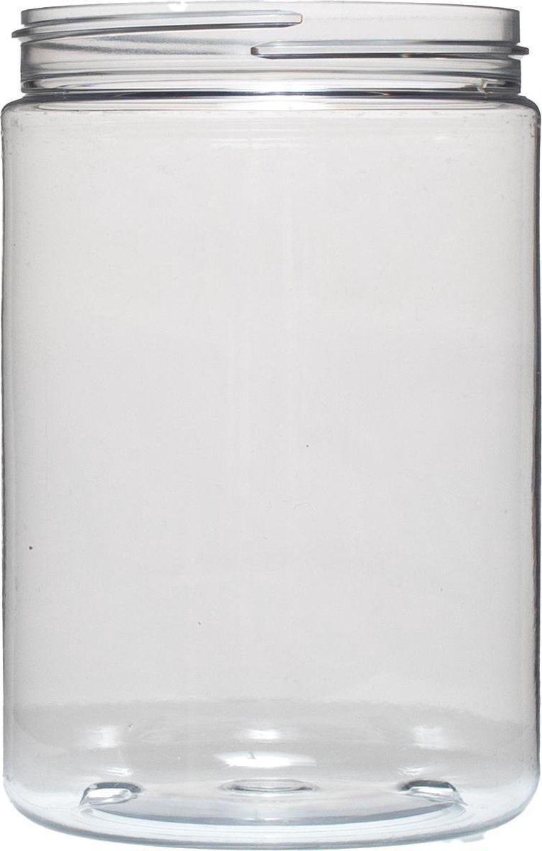  Ariko Jar | Lichtgewicht Kunststof Pot Met Schroefdeksel | 750ml | Potje Met Witte Deksel | Voorraadpot | Hervulbaar