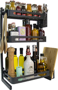  Chefs Cuisine Kruidenrek - Kruidenrek Staand - Keukenrek -aanrecht Organizer - Bureau Organizer - Keuken Organizers - Roestvrij Staal