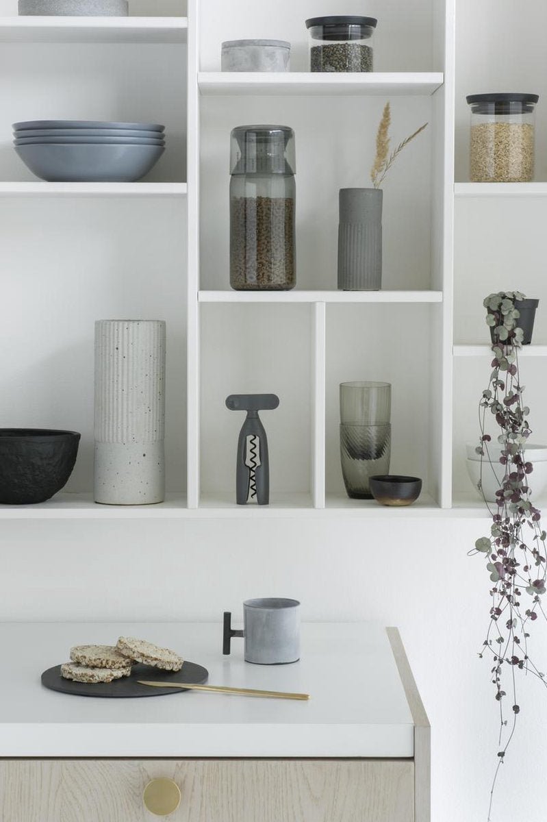  Brabantia Voorraadbussen Met Maatbeker Set Van 2 - 1,3 L - Dark Grey