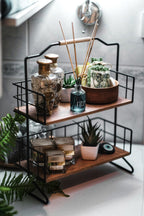  Metalen Keuken Etagere 2 Laags Van Naturn Living | Keuken Opbergrek | Kruidenpotjes Rek | Kruiden Organizer | Keuken Rek Specerijen | Mat Zwart