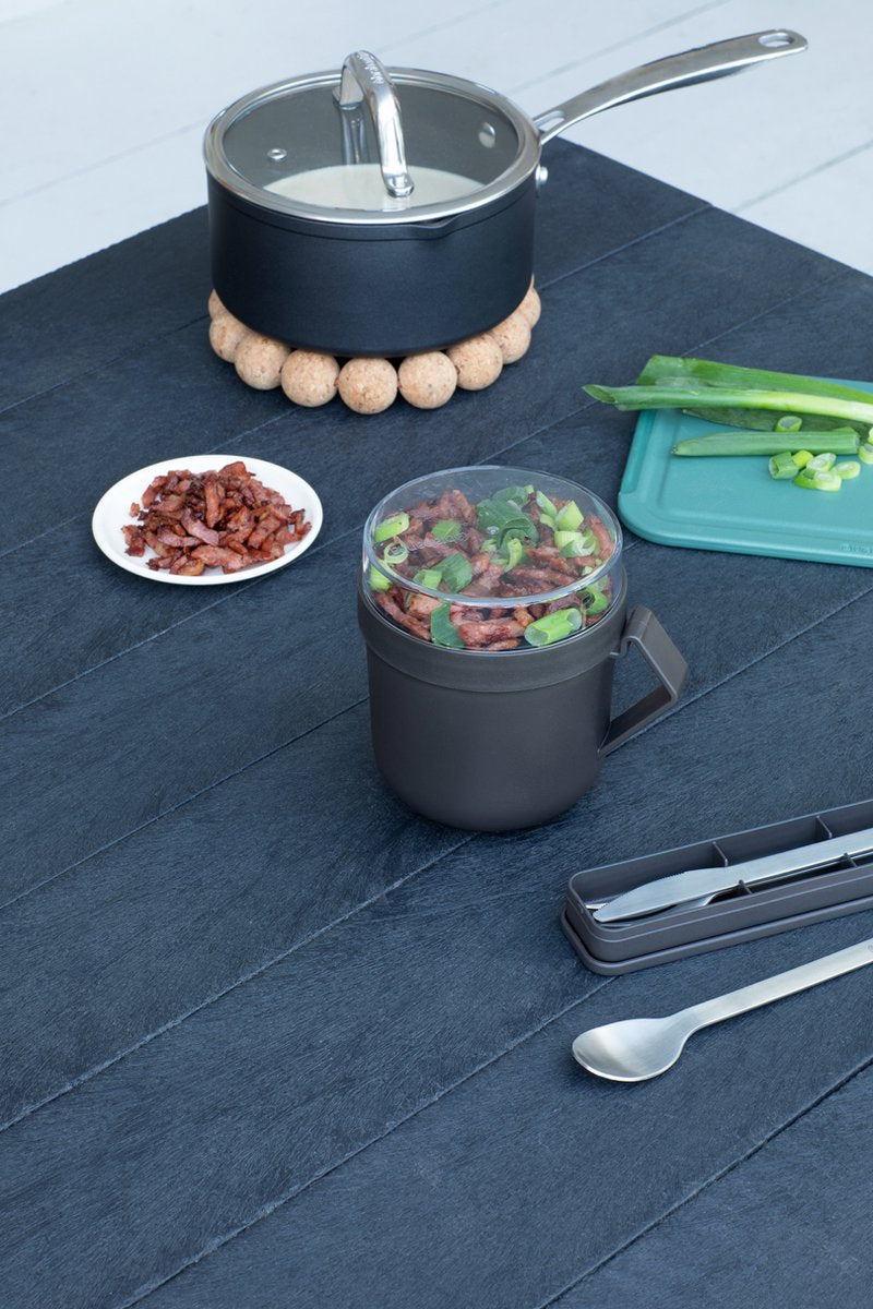  Brabantia Make &amp; Take Soepbeker - 0,6 L - Kunststof - Dark Grey