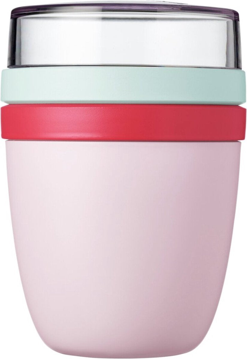  Mepal – Limited Edition Lunchpot Ellipse – Praktische Muesli Beker To Go – Strawberry Vibe – Geschikt Voor Vriezer, Magnetron En Vaatwasser - Onbeperkt Genieten