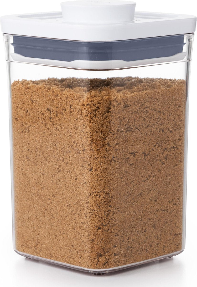 OXO Voorraadbus 'POP' 2.0 Klein Vierkant - Laag (1,0 Liter)