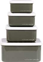  A Little Lovely Company - Brooddoos - Broodtrommel -Lunch &amp; Snack Box Set Van 4 - Savanne