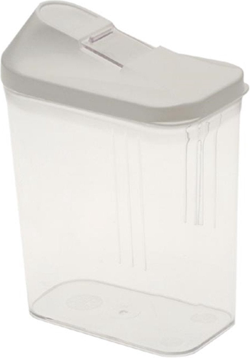 Merkloos Keeeper Strooibus 0,75L 10,5x5,5x17cm Wit/transparant