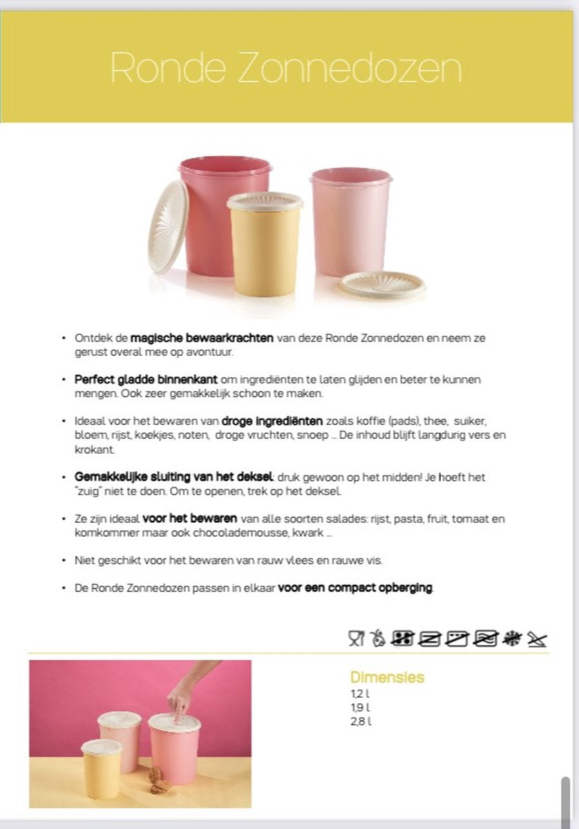  Tupperware Zonnendozen Set