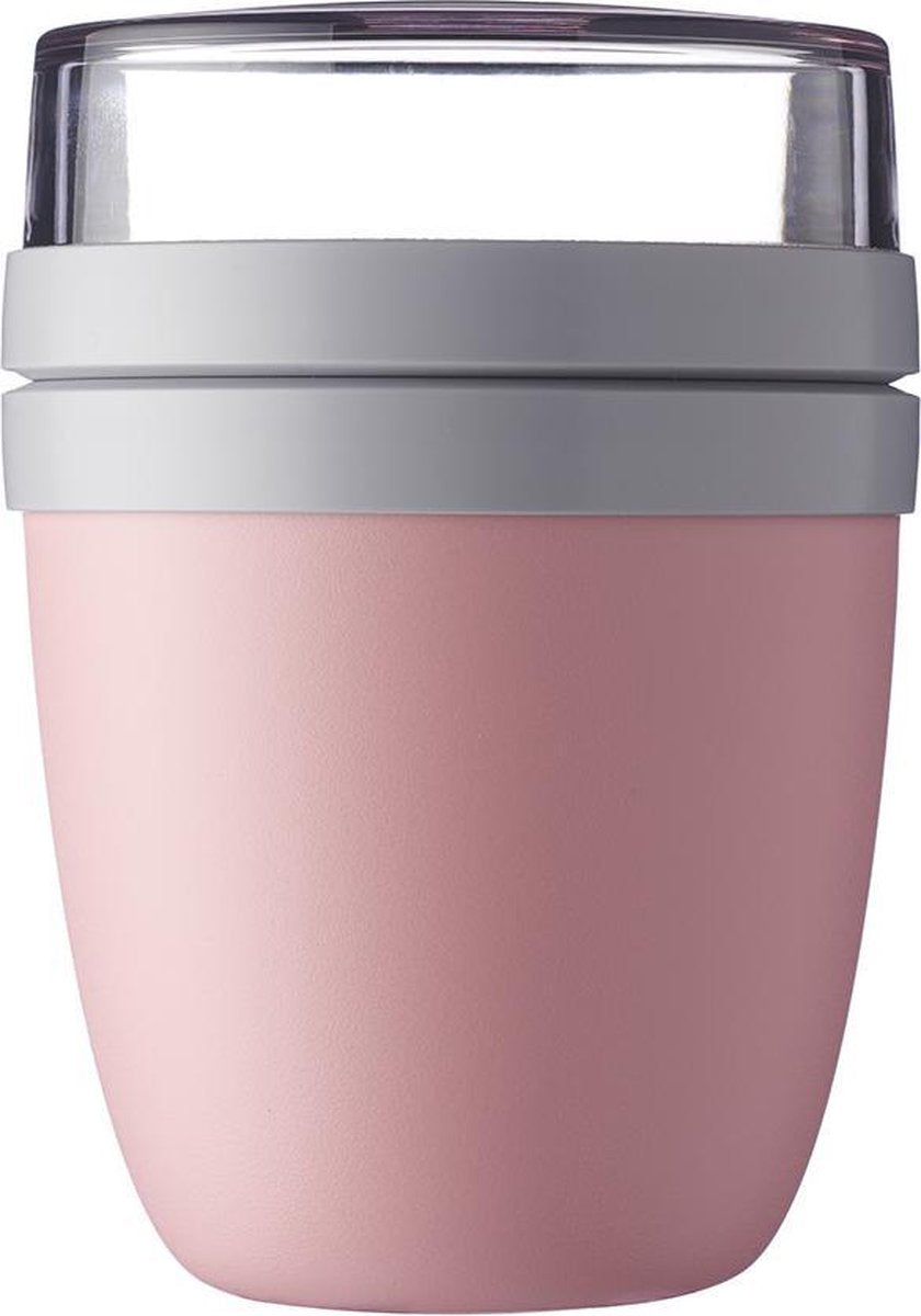  Mepal – Lunchpot Ellipse – Praktische Muesli Beker To Go – Nordic Pink – Geschikt Voor Vriezer, Magnetron En Vaatwasser.