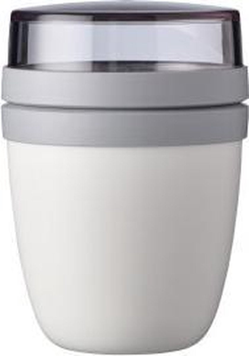  Mepal – Lunchpot Ellipse Mini – Praktische Muesli Beker To Go – Wit – Geschikt Voor Vriezer, Magnetron En Vaatwasser.