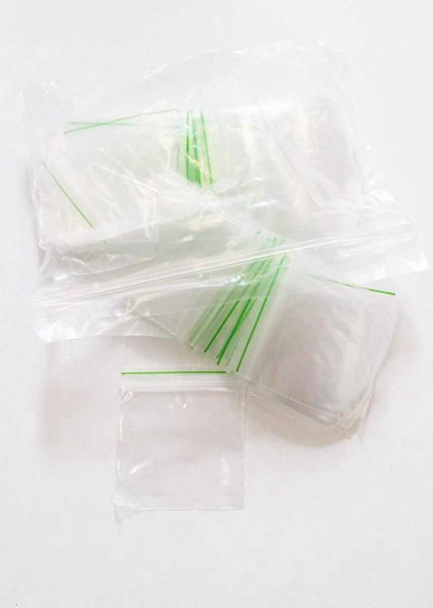 Merkloos Gripzakjes 40x40 Mm Transparant Per 100 Stuks Verpakt