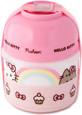  Hello Kitty &amp; Pusheen De Kat - Gestapelde Ronde Bento Box Lunchtrommel