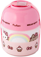  Hello Kitty &amp; Pusheen De Kat - Gestapelde Ronde Bento Box Lunchtrommel