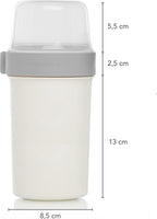  Lock&amp;Lock Yoghurt Beker To Go - Muesli Beker To Go - Lunchbeker - Salade To Go - Saladebox - Large - 760 Ml + 310 Ml - Wit