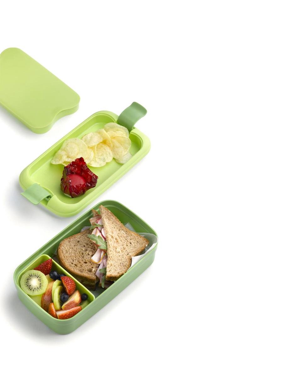  Curver Lunch&amp;Go - Vershouddoos - Lunchbox - Inclusief Bestek - 2/3 Compartimenten - Groen