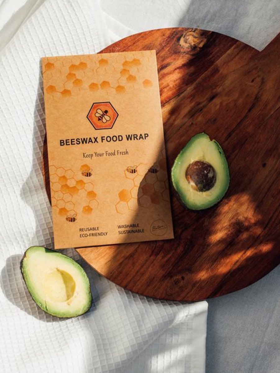  Bijenwas Wraps - Beeswax Food Wrap - Beewax - Bee Wrap - Bijenwasdoek - Zero Waste - 3 Stuks; Klein, Middel, Groot - Herbruikbaar - Duurzaam Cadeau - Boterhamzakje - Bijenwas Doek - Beeswax Wraps - Herbruikbaar Boterhamzakje - Bijenwas Vellen