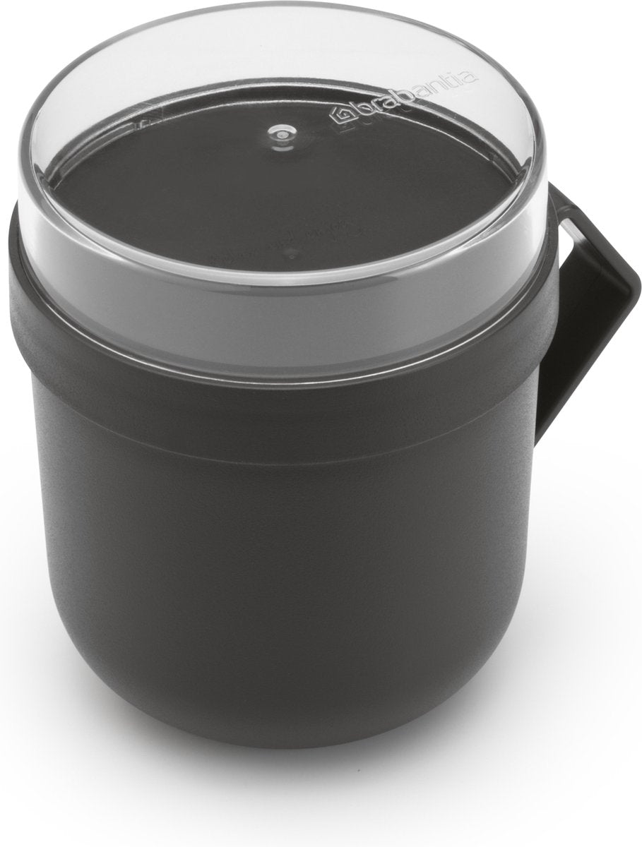  Brabantia Make &amp; Take Soepbeker - 0,6 L - Kunststof - Dark Grey