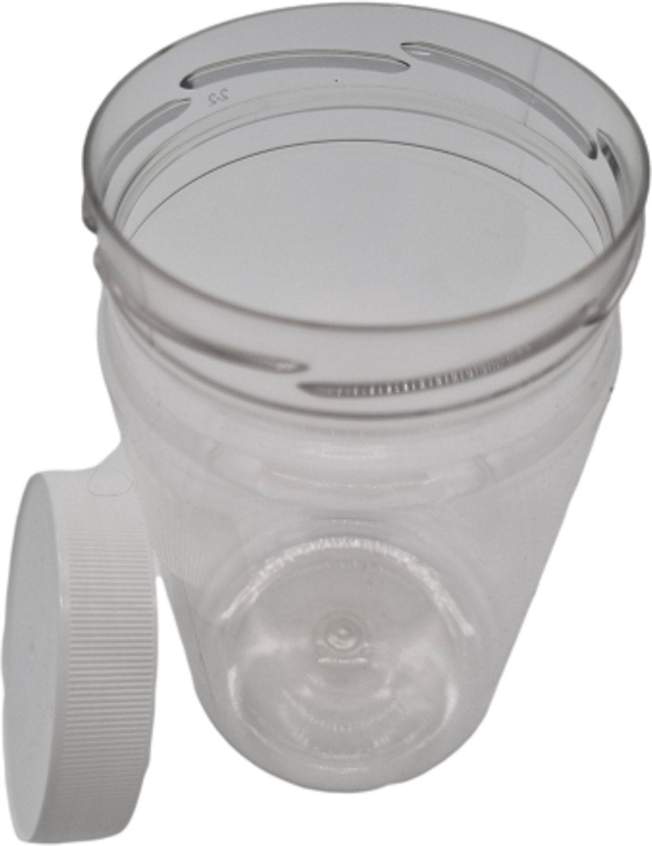  Ariko Jar | Lichtgewicht Kunststof Pot Met Schroefdeksel | 750ml | Potje Met Witte Deksel | Voorraadpot | Hervulbaar