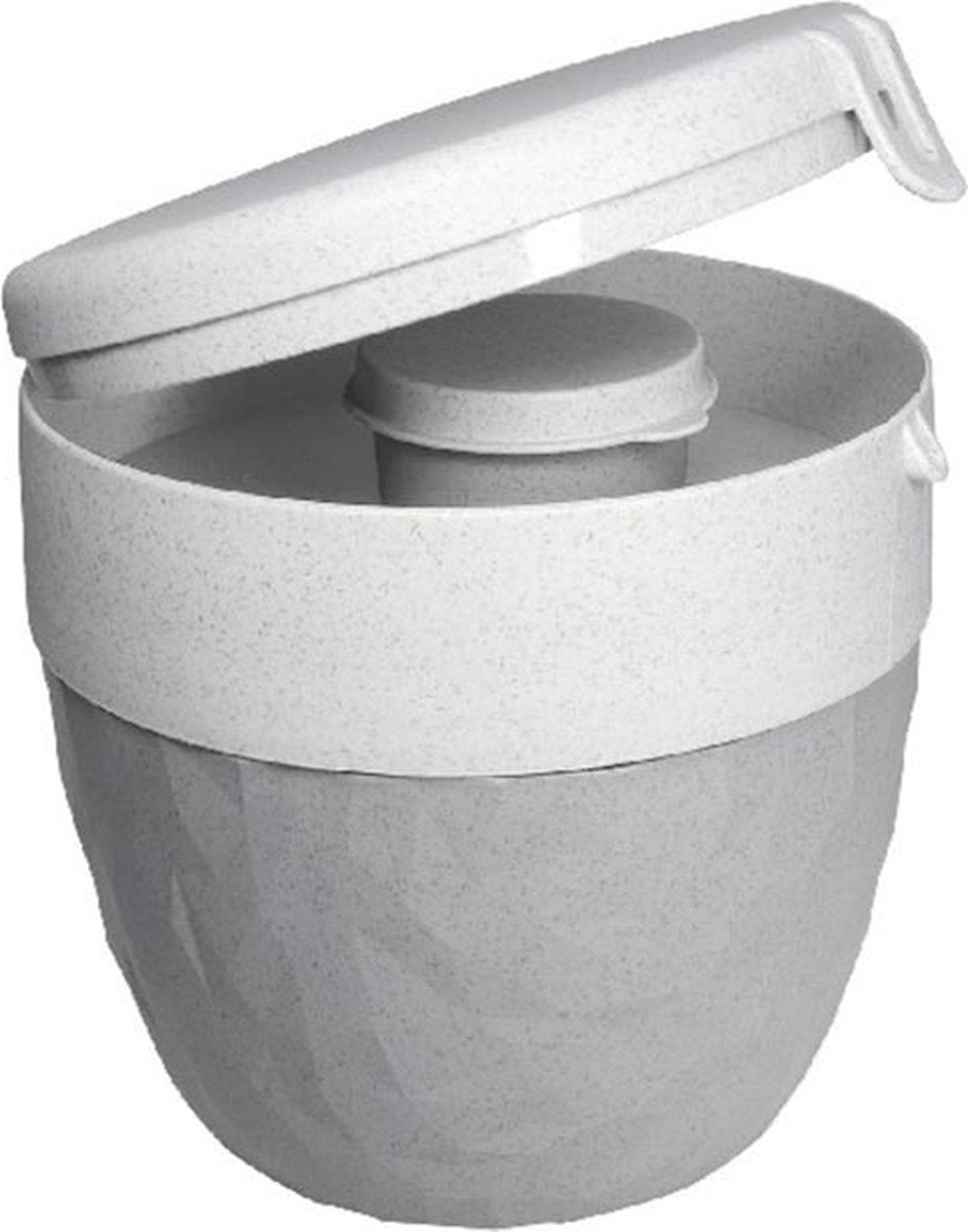  Koziol – Lunchbox / Lunchpot 1.0L – Praktische Muesli / Salade Beker To Go - 3 Compartimenten – Geschikt Voor Vriezer, Magnetron En Vaatwasser