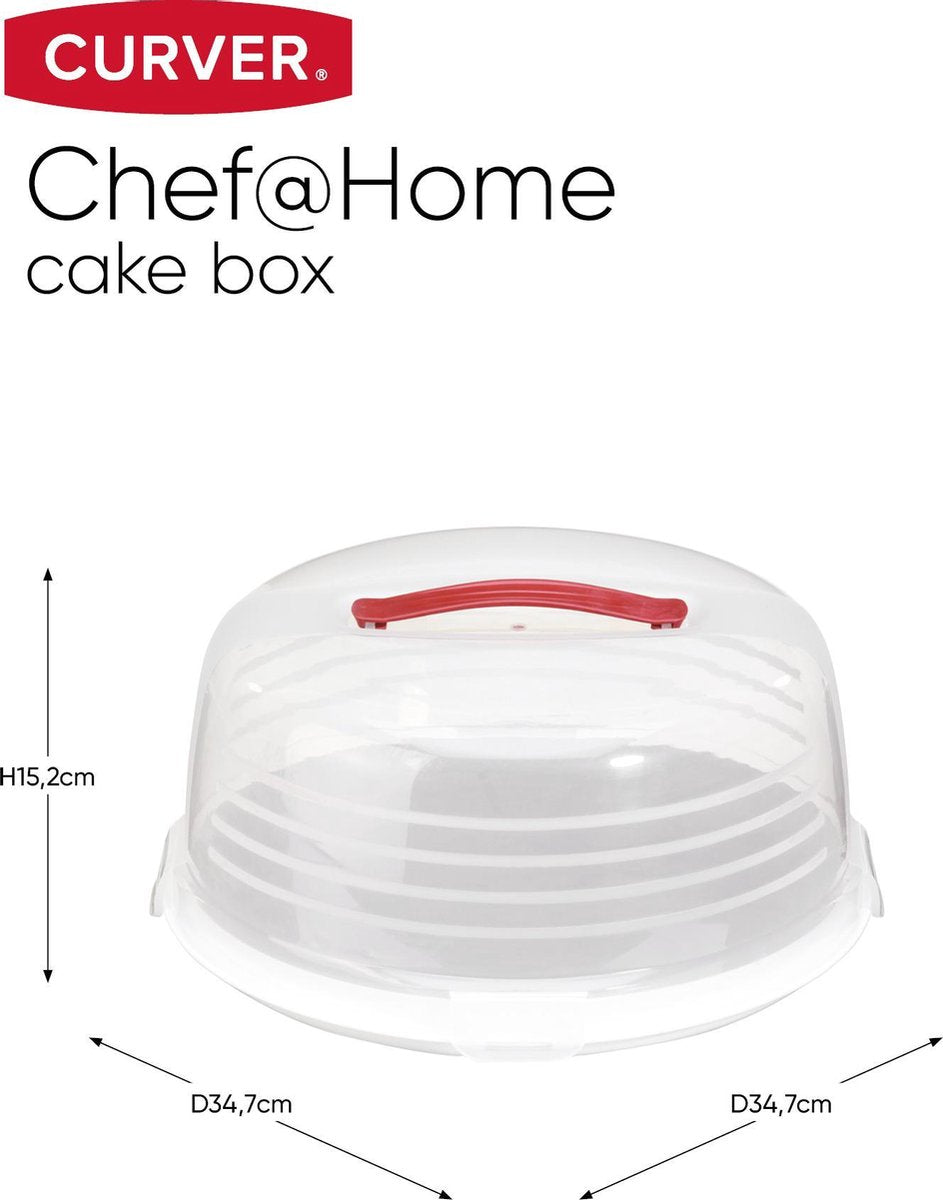  Curver Chef@Home Taartdoos Hoog - Wit