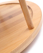 Merkloos Decopatent® Kruidenrek / Fruitschaal Bamboe - Rond - Kruiden Carrousel - Draaibaar - Staand Bamboe Specerijenrek Draaiplateau - Fruitrek