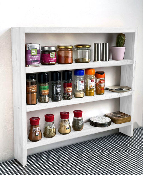  Beckenbau - Kruidenrek Staand - Kruidenrek - Keuken Organizers - Massief Hout - 58x53
