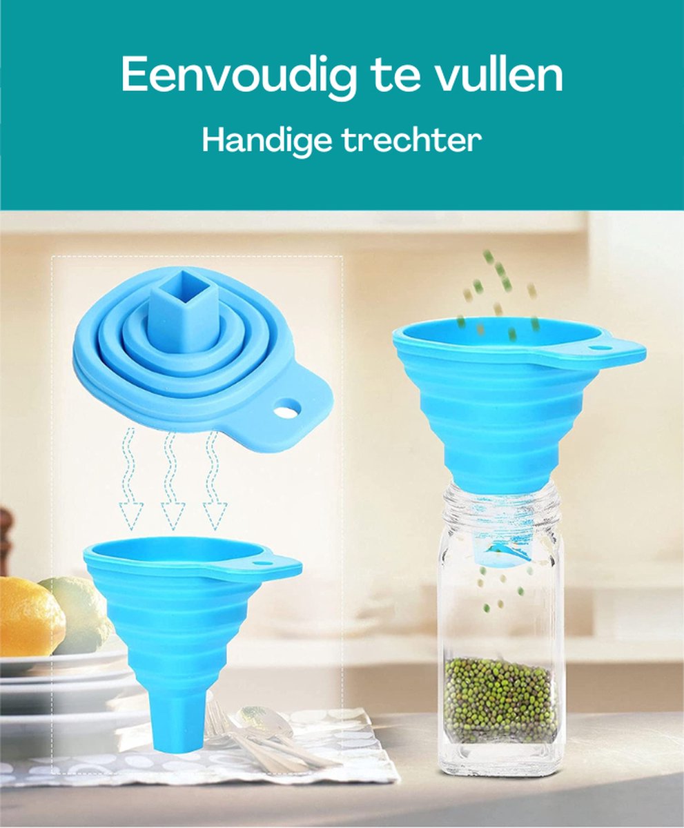  TidyHome Kruidenrek Draaibaar - Kruidenpotjes - Kruiden Carrousel - 20 Kruidenpotjes - Zwart - RVS - Draaibaar - Aanrecht Organizer - Inclusief Labels, Pen En Trechter - Keuken Organizer